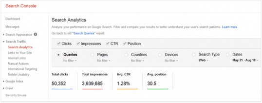 Google search console wb master tool