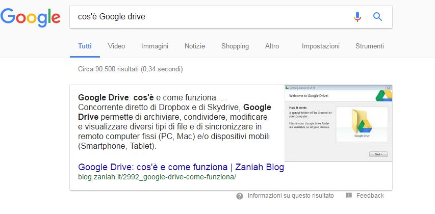 importanza ottenere 0 featured snippet google